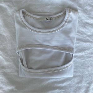 Aritzia Wilfred free short sleeve cut out top